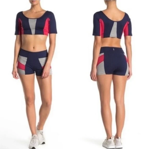 FREE PEOPLE Movement Six Pack Deepest Navy Combo 2-PC Shorts & Top Set Sz S - Picture 8 of 8